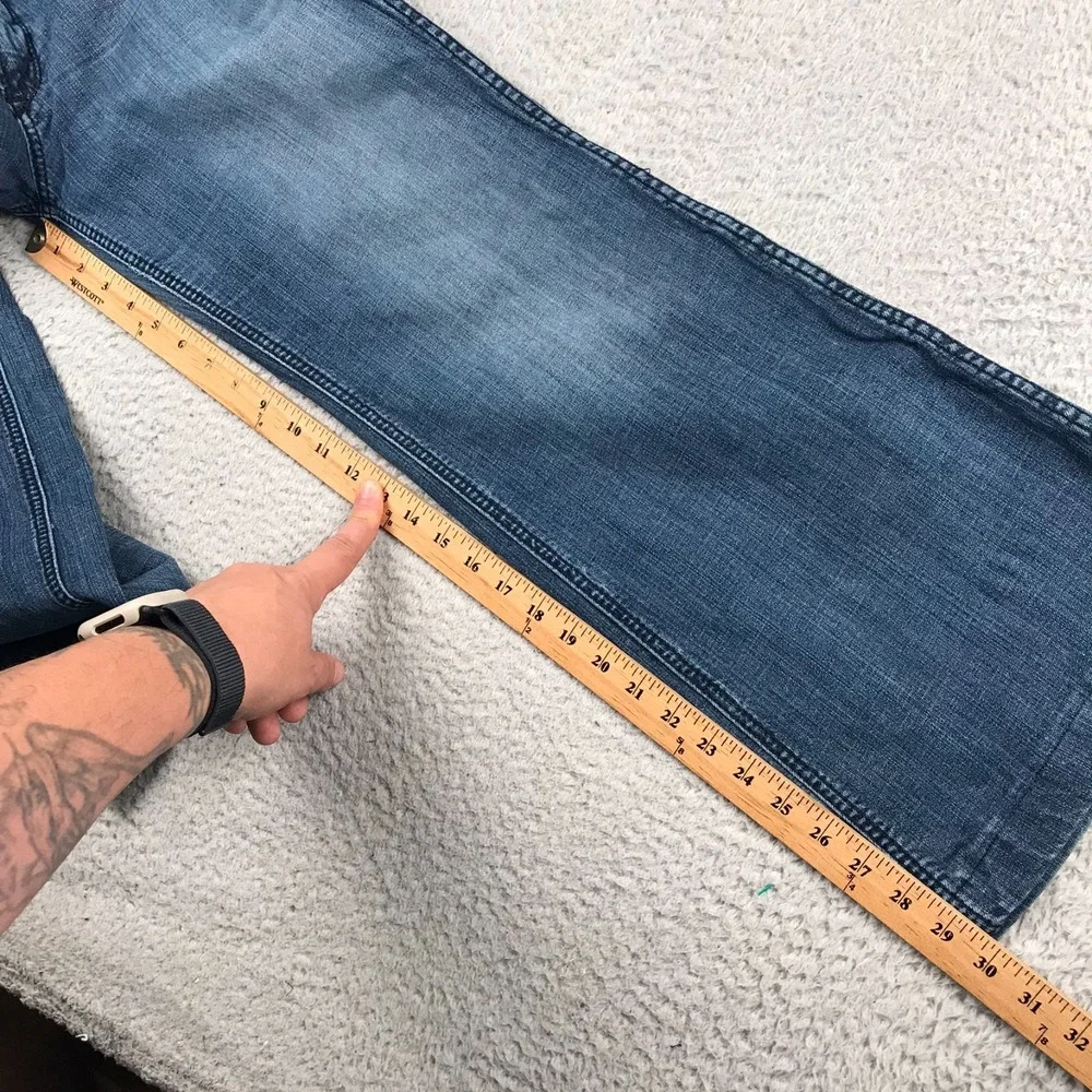 Ariat Trouser Jeans Womens 32 (36x30) Blue Mid Rise Flare Western Cowgirl‎ Rodeo
